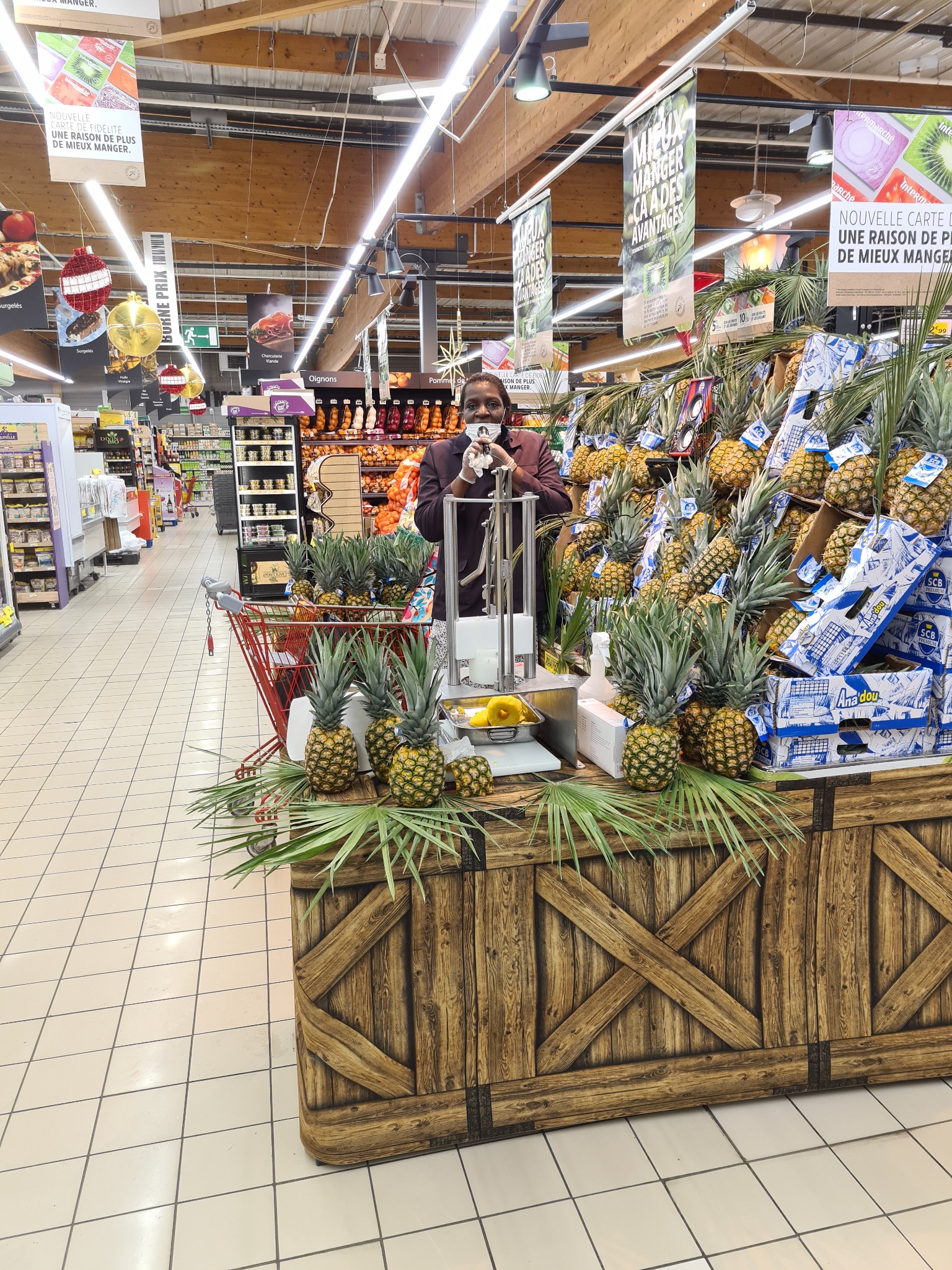 Présentation de produits en magasin
