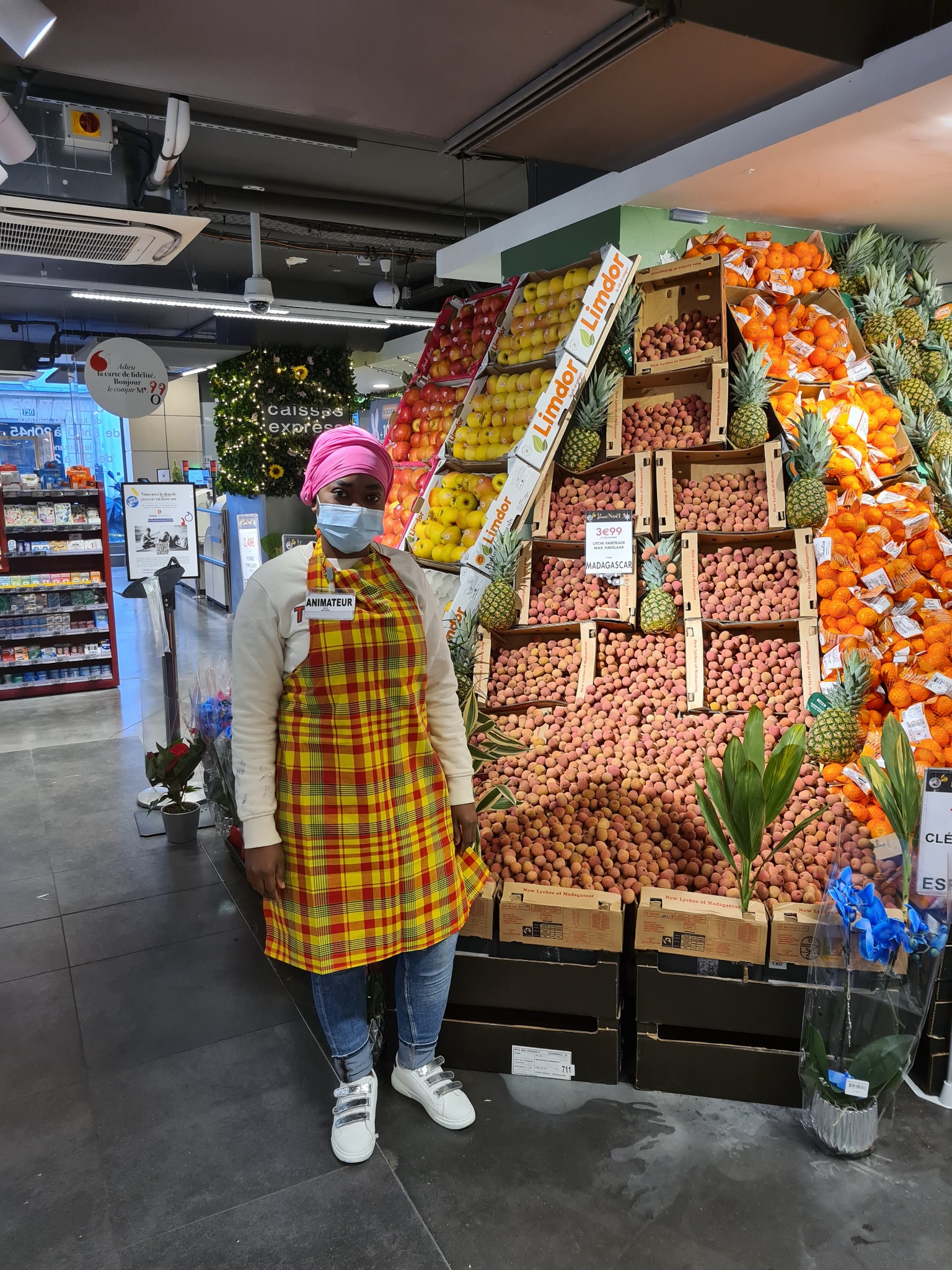 Démonstration commerciale en rayon